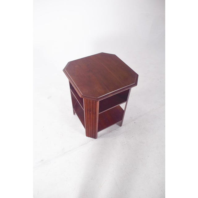 1920s Art Deco Octagonal Side Table in Wood, 1920s For Sale - Image 5 of 11