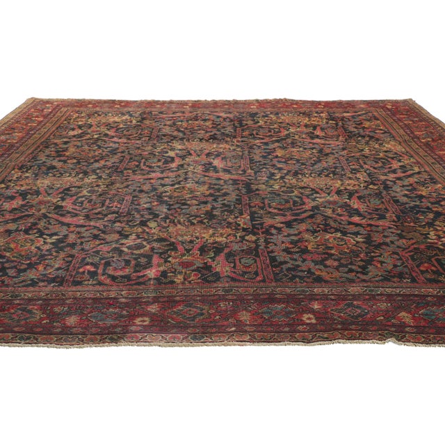 Early 20th Century Antique Persian Mahal Rug, 10'06 X 13'04 For Sale - Image 4 of 11