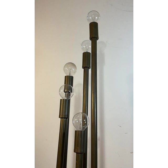 Sonneman Lighting 1960s Original 5 Bulb Cascade Brass Atomic Sputnik Floor Lamp For Sale - Image 4 of 13