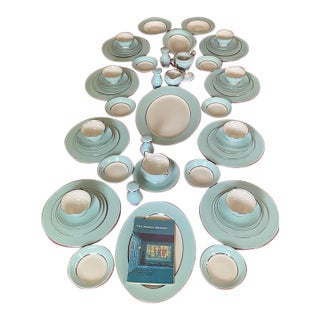 1960s Mid-Century Modern Nancy Prentiss Skyridge Fine China Dinnerware Set - 60 Pieces W/ Provenance For Sale