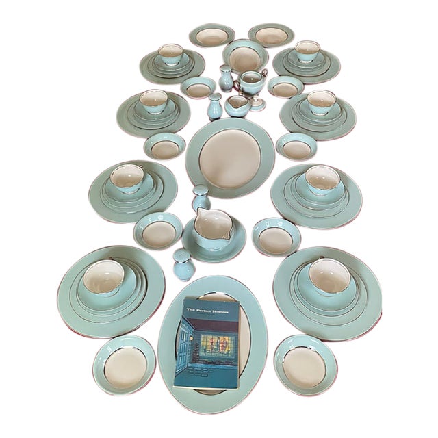 1960s Mid-Century Modern Nancy Prentiss Skyridge Fine China Dinnerware Set - 60 Pieces W/ Provenance For Sale