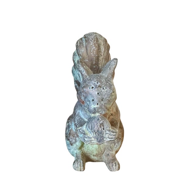 Art Nouveau Vintage Verdigris Patinated Bronze / Brass Squirrel Sculptural Lawn / Garden Sprinkler For Sale - Image 3 of 8