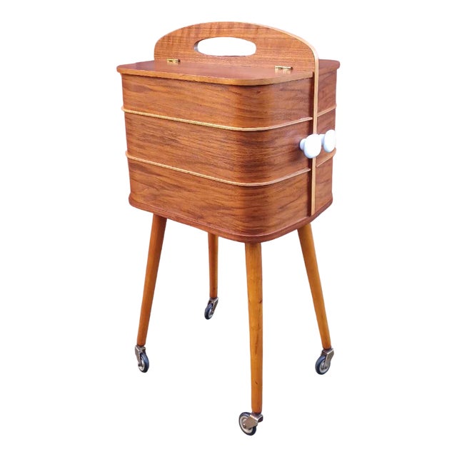 Danish Sewing Box in Teak, 1960s For Sale