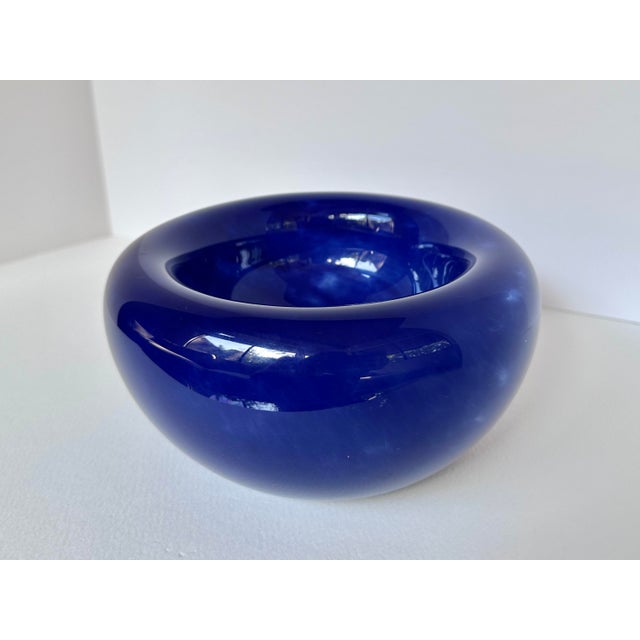 Modern Late 20th Century Modernist Blown Glass Centerpiece Bowl For Sale - Image 3 of 9