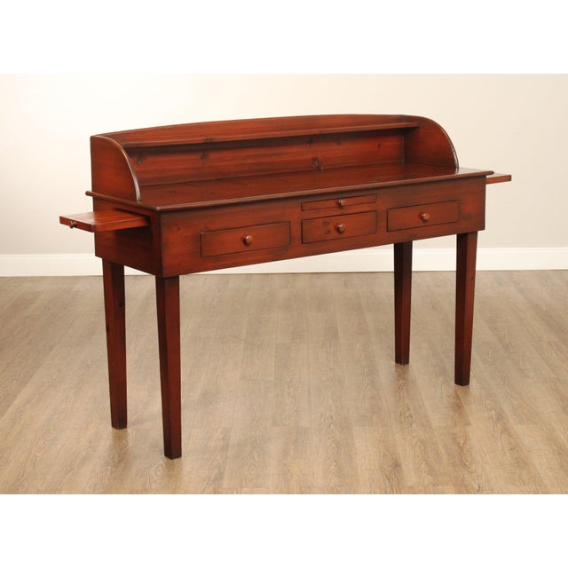 Brown Custom Crafted Farmhouse Pine Server Or Sideboard For Sale - Image 8 of 12