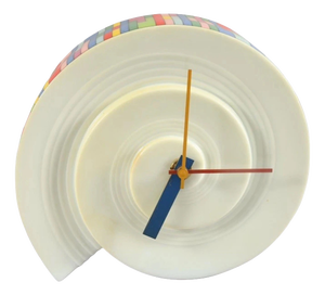 Line Table Clock in Porcelain by Ambrogio Pozzi for Rosenthal, Germany, 1960