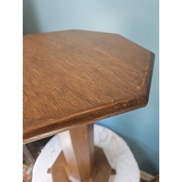 Mission Style American Arts and Craft Pedestal Stand For Sale - Image 11 of 12