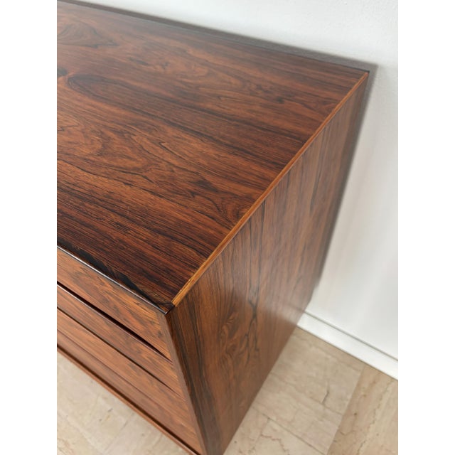 Mid-century Scandinavian Dark Wood Chest of Drawers, Denmark, 1960s For Sale - Image 12 of 14