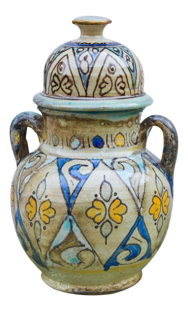 19世紀Antique Moroccan ceramic vase Antique Moroccan Ceramic Vase | Chairish