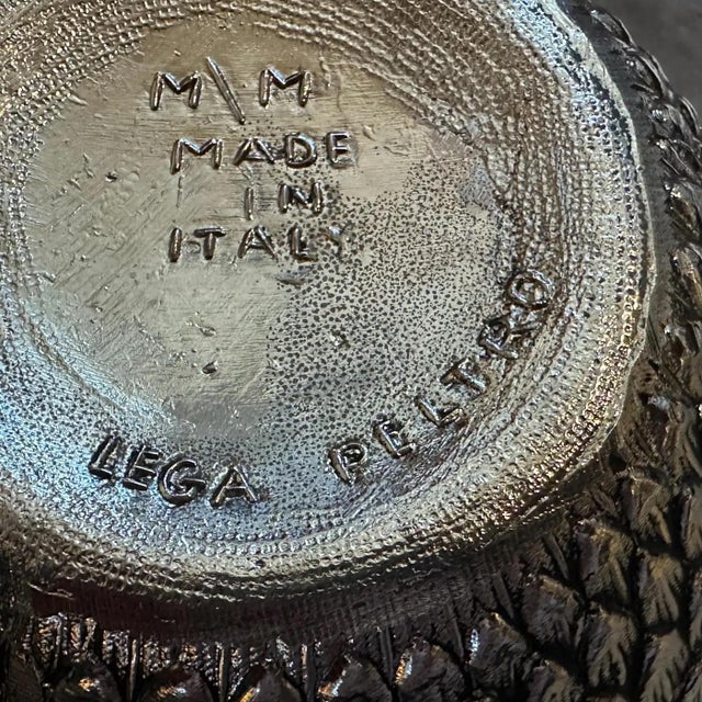 An Elegant 1970s Modern Pewter Ice Bucket Made in Italy by Mauro Manetti For Sale - Image 12 of 14