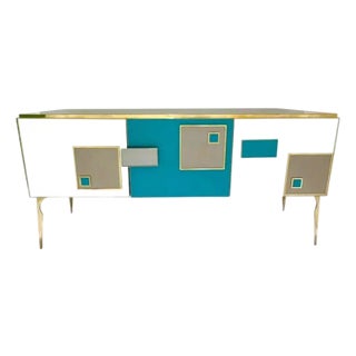 Mid-Century Modern Italian Art Deco Style Sideboard / Credenza Cabinet For Sale