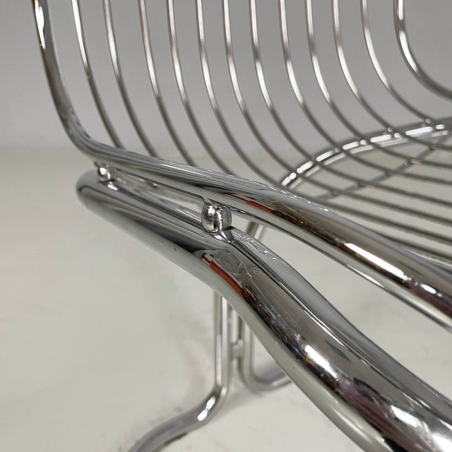 Italian Modern Chairs in Steel, 1970s, Set of 6 For Sale - Image 11 of 18