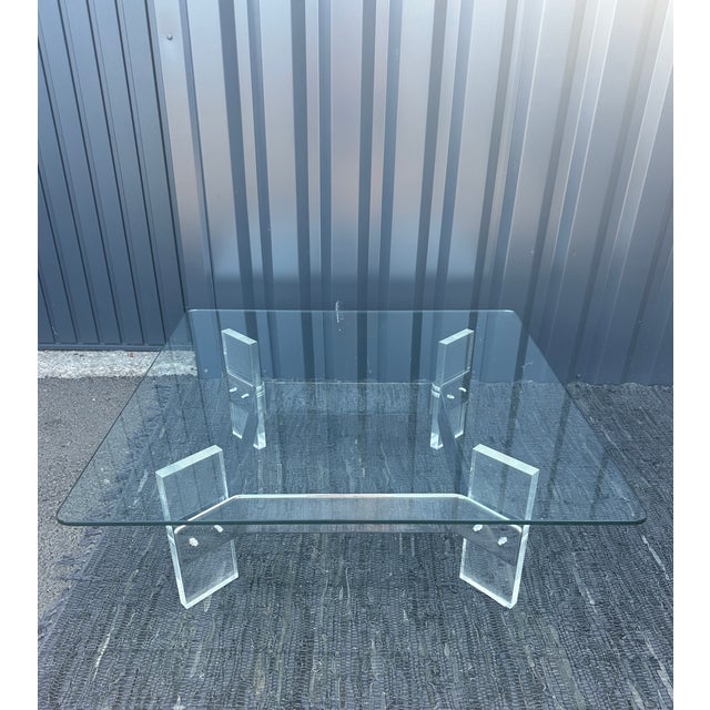 Glass Vintage Table in Glass, 1970 For Sale - Image 7 of 14