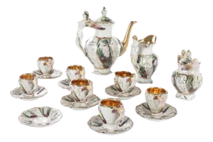Porcelain Coffee Service, Set of 9