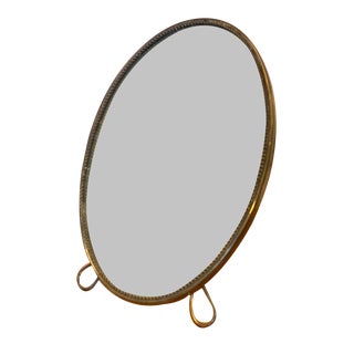 Table Mirror in Brass, 1950s For Sale