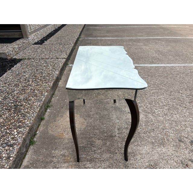Wood 1930s French Art Deco Mirrored Console Table For Sale - Image 7 of 14
