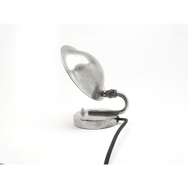 Mid-Century Modern Chrome-Plated Metal Table Lamp by J. Hurka for Napako, Czechoslovakia, 1950s For Sale - Image 3 of 14