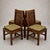 A substantial set of four 1990s dining chairs made from warm-toned mango wood. Tall slatted backs give the set a strong...