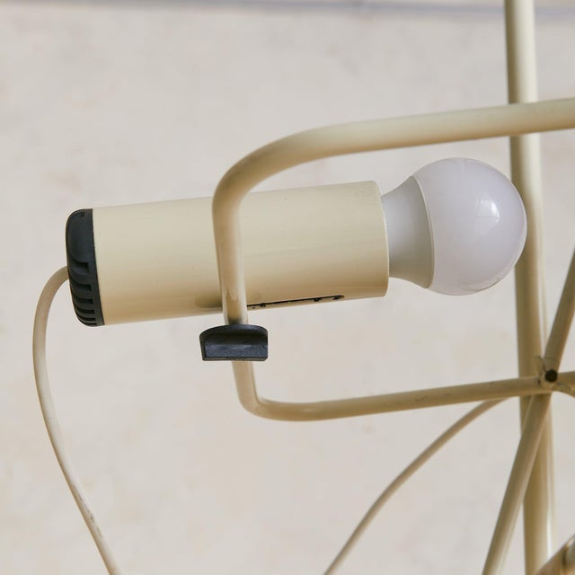 Vintage Italian Postmodern Floor Lamp with Fabric Shades + Stone Base For Sale - Image 11 of 11