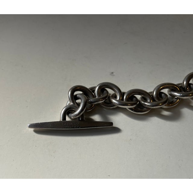 Vintage Danish Sterling Silver Bracelet in the style of Georg Jensen, 1970s For Sale - Image 6 of 12
