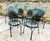 1950s Attributed to Francois Carre Petite Fan Back Garden Chairs - Group of 6 For Sale In Atlanta - Image 6 of 7