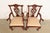 1980s Baker Furniture Chippendale Carved Mahogany Armchairs, Pair For Sale - Image 5 of 15