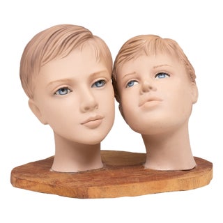 Boys Mannequin Heads, Holland, 1960s For Sale