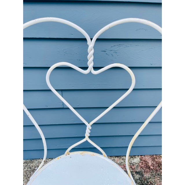 Vintage Wrought Iron Ice Cream Parlor Chair For Sale - Image 10 of 11