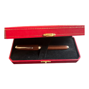 Late 20th Century Cartier Louis Cartier Transatlantique Limited Edition Kotibe Wood Fountain Pen, Boxed
