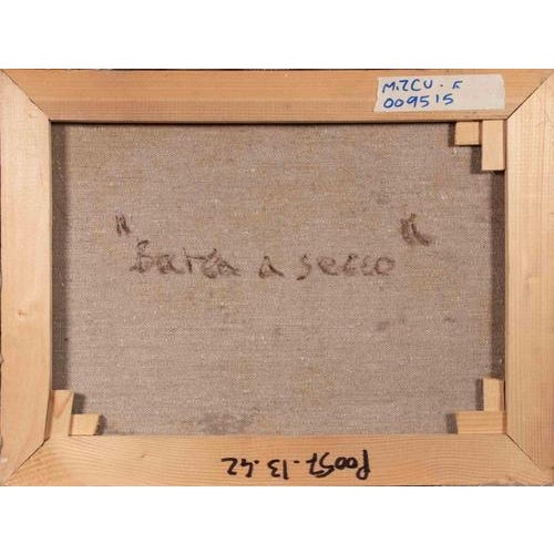 Pino Romanò, Boat, Oil Painting on Canvas, 1990s For Sale - Image 4 of 5