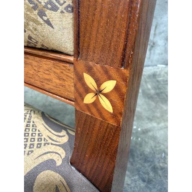 Wood Set of 12 Custom Federal Style Mahogany Dining Chairs With Inlay by Johns Congdon (10 Side, 2 Arm) For Sale - Image 7 of 17