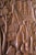 Vintage Southeast Asian Carved Teak Elephant, House & Temple Relief on Silk For Sale - Image 10 of 15
