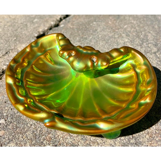 Zsolnay Zsolnay (Hungary) Eosin Shell Trinket Dish For Sale - Image 4 of 8