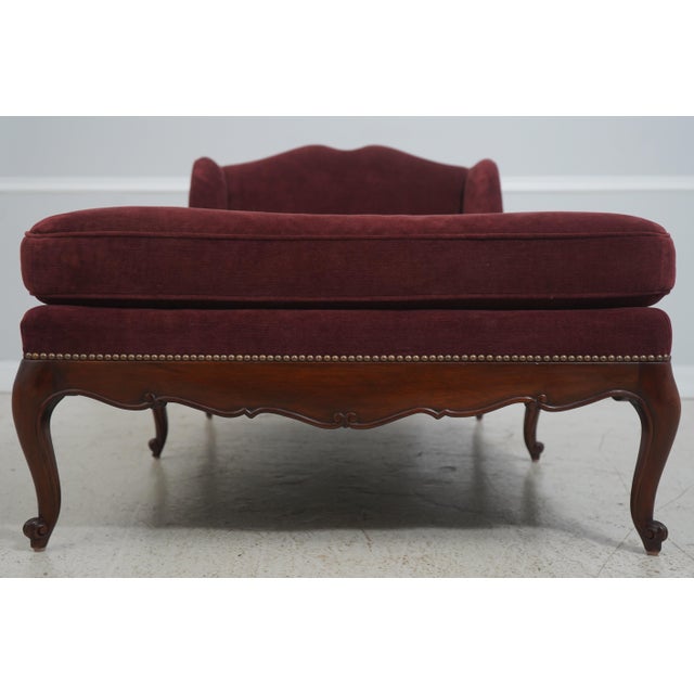 2000 - 2009 John Widdicomb for Stickley French Provincial Mahogany Frame Chaise Lounge For Sale - Image 5 of 18
