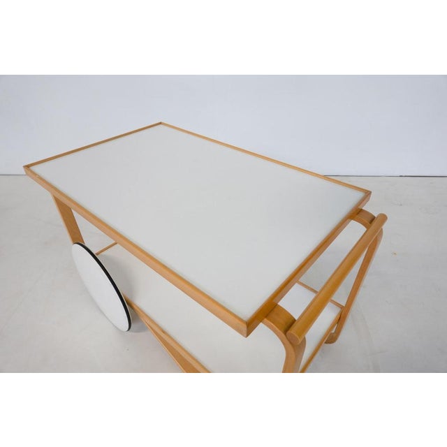 Wood Mid-Century Modern Trolley 901 attributed to Alvar Aalto, 1950s For Sale - Image 7 of 10