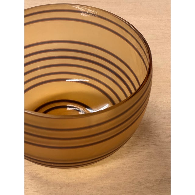 Glass Roberto Faccioli for Arcade Murano Glass Bowl For Sale - Image 7 of 12