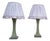 Vintage Tole Verdigris Lamps, Set of 2 For Sale