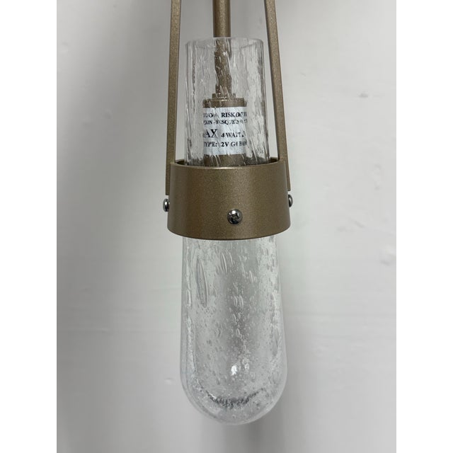Glass Hubbardton Forge Link Blown Glass Low Voltage Sconces, Pair For Sale - Image 7 of 13
