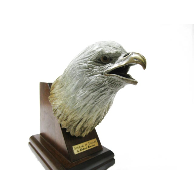 Richard Lawrence 'Scream of Eagle' Bronze Eagle Head Sculpture For Sale In Austin - Image 6 of 12