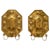 Hand-Crafted Brass Wall Sconces Shields - a Pair For Sale