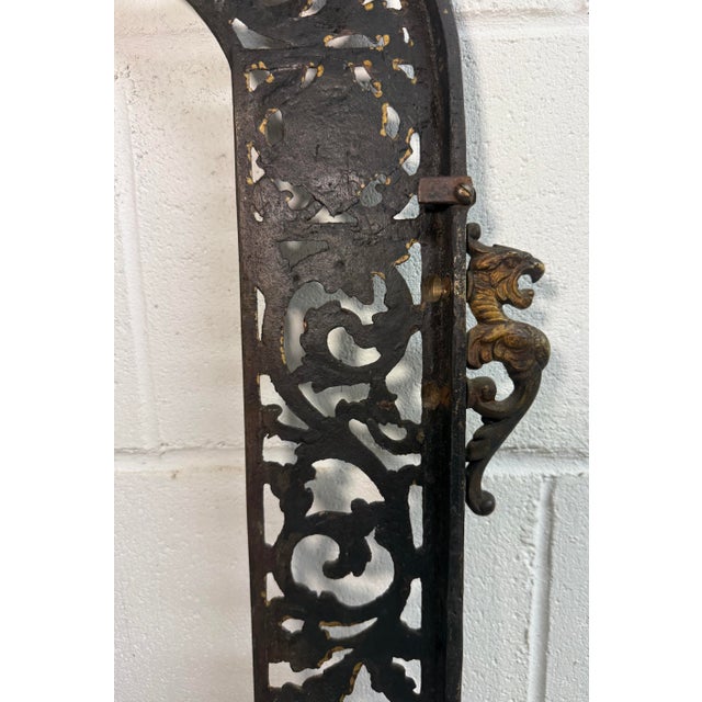 Large Antique Solid Gold Gilt Bronze Oscar Bach Reticulated Ornate Wall Mirror For Sale - Image 13 of 14