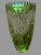 Glass Vintage Nachtmann Green Cut to Clear 10.5" Art Glass Vase For Sale - Image 7 of 12