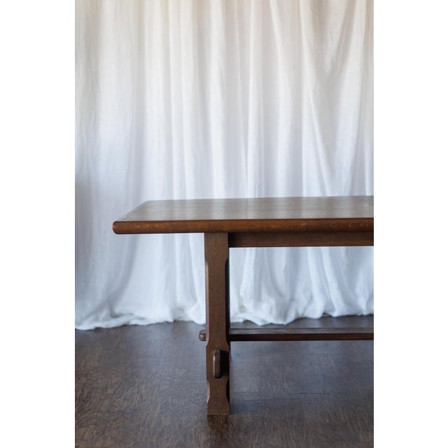 1950s Mid Century Dining Table With Linear Veneer Pattern For Sale - Image 14 of 15