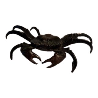 Vintage Metal Crab Paperweight Desk Accessory or Decorative Objet For Sale