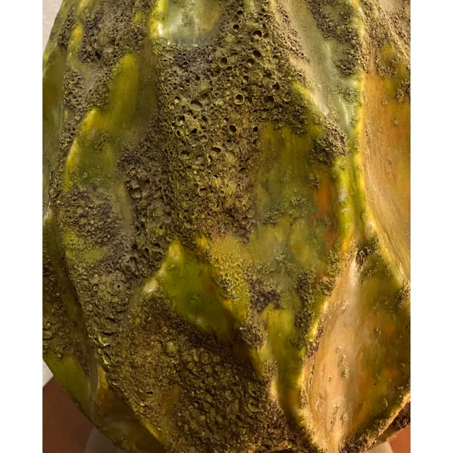 Mid-Century Modern 1960s Artisan House Style Green "Fat Lava" Lamp For Sale - Image 3 of 6