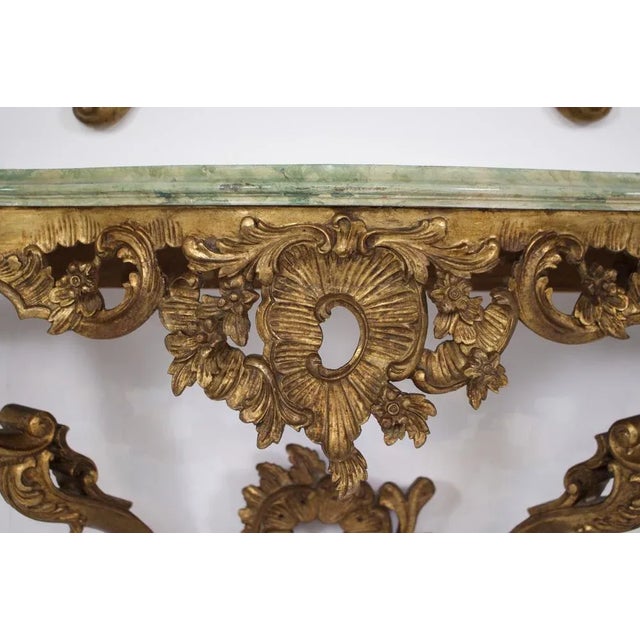 1950s Wall Console and Mirror, 1940s, Set of 2 For Sale - Image 5 of 13