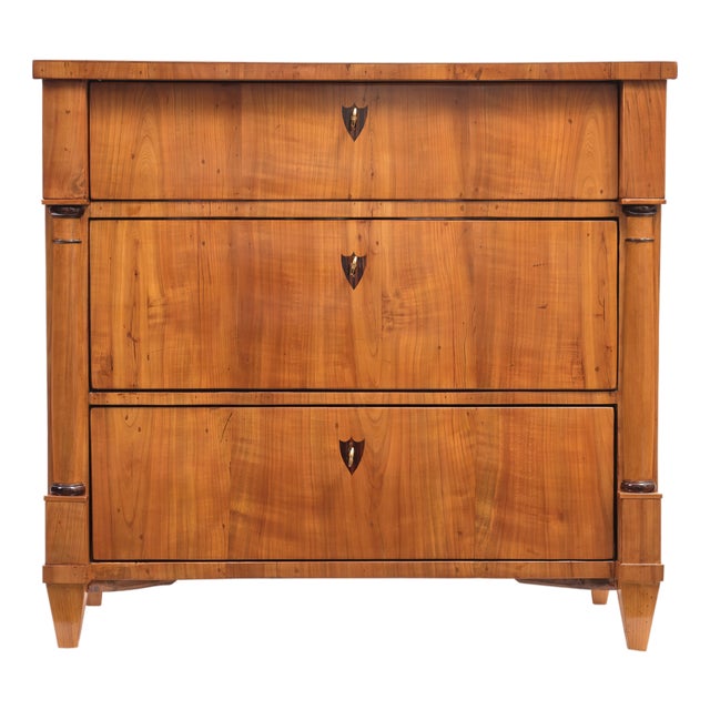 Biedermeier Chest of Drawers with 3 Drawers in Cherry Wood, 1820 For Sale