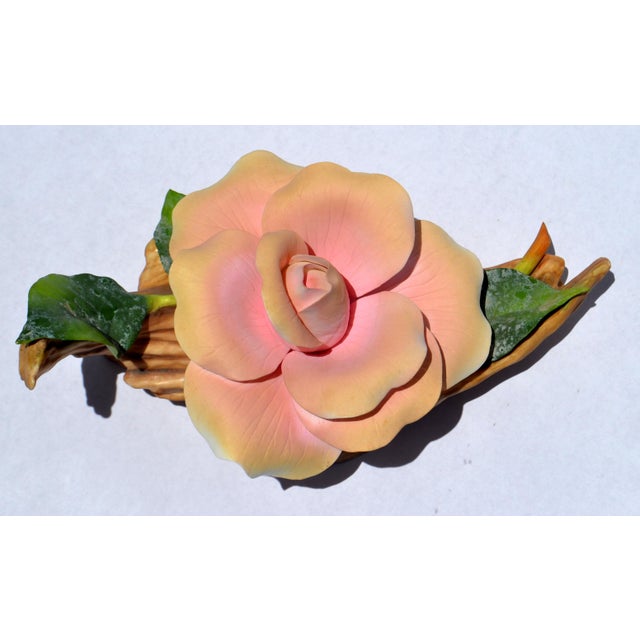 Rose 1950 American Express Rose Sculpture Edward Marshall Boehm Fine Bone China Handmade For Sale - Image 8 of 14