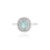 VR Jewels Natural Cushion Cut Paraiba Tourmaline Double Halo CLuster Diamond Ring Size 6 For Sale - Image 4 of 18