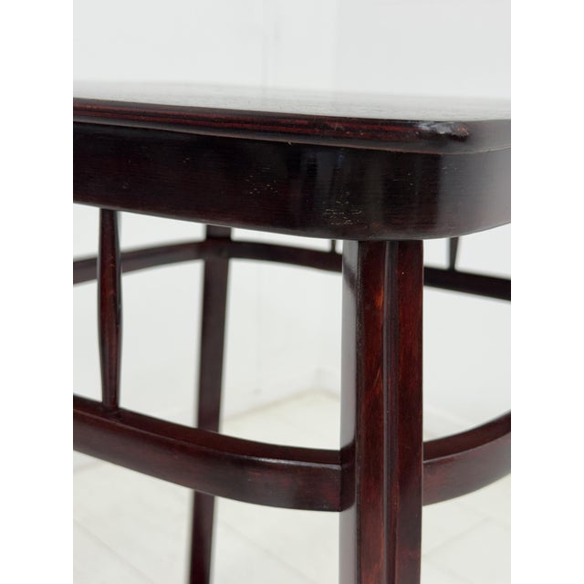 Brown Antique Art Nouveau Side Table by Gustav Siegel for Jacob & Josef Kohn, 1890s For Sale - Image 8 of 18